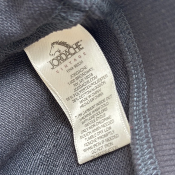 Vintage Zip Hoodie NWT Jordache Antique Black Small - Picture 8 of 9